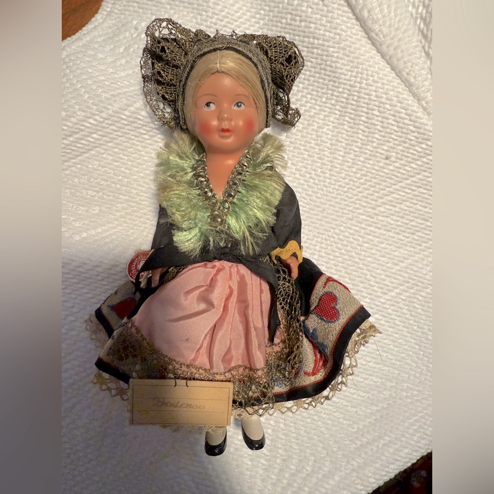 Moll’s Original Trachen-Puppen Doll, West German Celluloid Doll Vintage 1950's